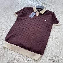 پولوشرت زرشکی یقه کرم Polo